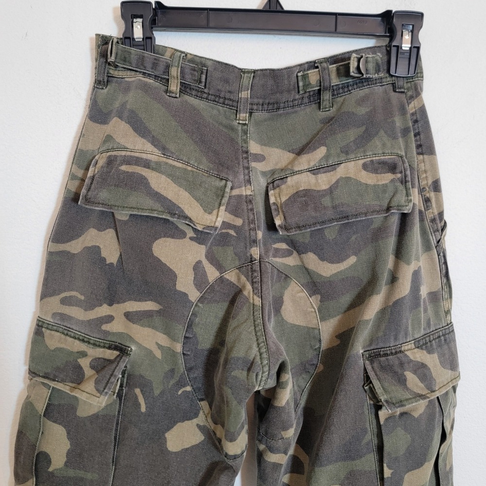 John Galt Camo Cargo Pants Casual 100% Cotton Streetwear Casual Belt Loop Pocket - Picture 6 of 13